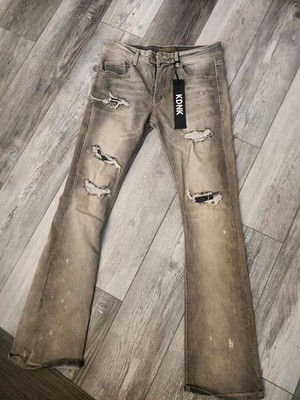 KDNK Jeans Faded - Stonewashed Men's Size 32- Brand New Tags