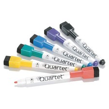 QUARTET 51-659312QA Dry Erase Marker Set,Assorted,Capped,PK6 49EU62