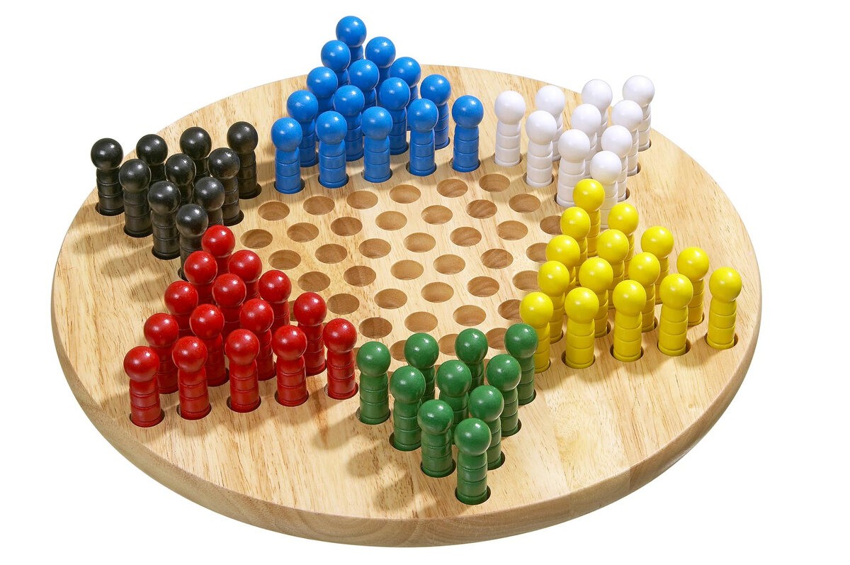 Philos large 38cm Chinese Checkers with wooden pegs (UK)