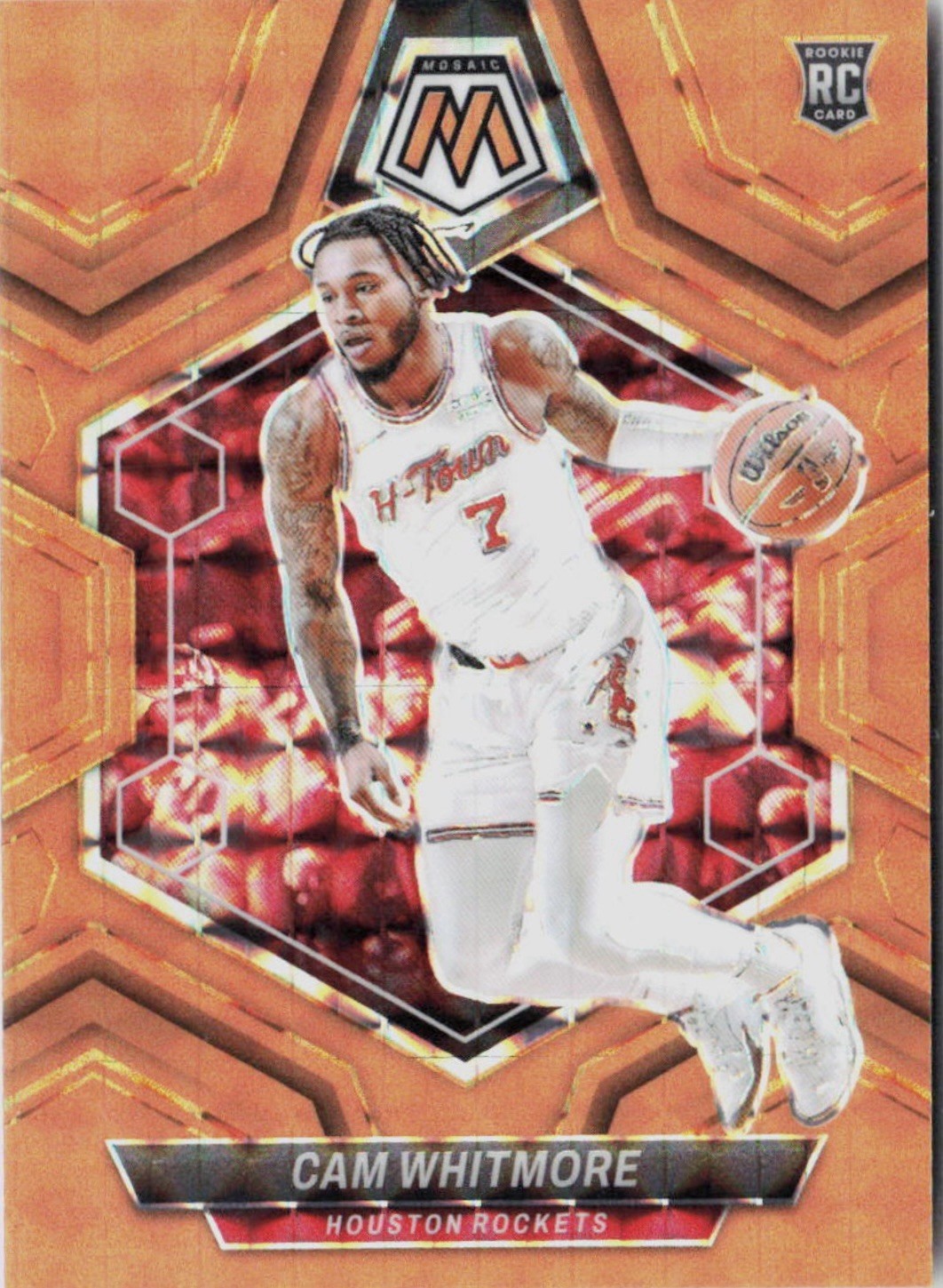 2023 Mosaic Cam Whitmore Orange Fluorescent Prizm /25 #217 Raw Pack Fresh