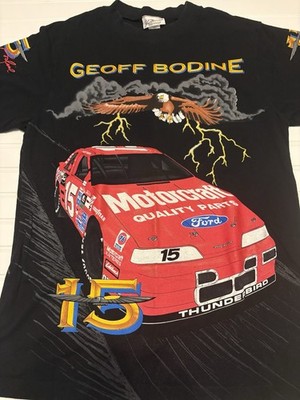 Rare 1993 Geoff Bodine 15 AOP Ford Motorcraft Eagle Lighting Racing Shirt Large