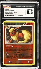CGC 8.5 Flareon 19/111 Rising Rivals Reverse Holo Pokemon Card