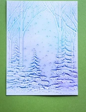 Memory Box Snowy Forest 3D Embossing Folder