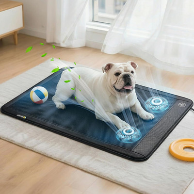 Electric Pet Cooling Mat - 30''x24'', 3 Levels, Ultra-Quiet, Non-Slip, Summer Use