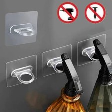 4PCS No Drill Shower Curtain Rod Holder Adhesive Wall Mount Brackets  Free Gift