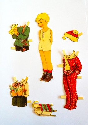Anziehpuppe, Papierpuppe, Paper Doll..  CLEMENS   ..