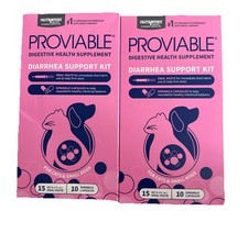 2 PROVIABLE CAT DOG DIGESTIVE SUPPLEMENT DIARRHEA SUPPORT KIT 10 CAPS 15mL PASTE