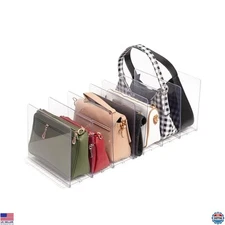 Acriloom Essentials Adjustable Purse Organizer – Heavy-Duty Clear, 2 Bases, 8