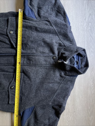 Vintage Pacific Club Wool Blend Bomber Jacket Men’s Size Medium Blue Gray B5 - Picture 9 of 13