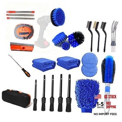 23Pcs Car Wash Kit,62'' Car Wash Brush Mop with Long Handle,Car Cleaning 