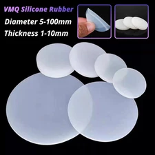 Thick 1mm-10mm Solid Silicone Rubber Discs Pad Round Sheet Gasket Ø 5mm-150mm