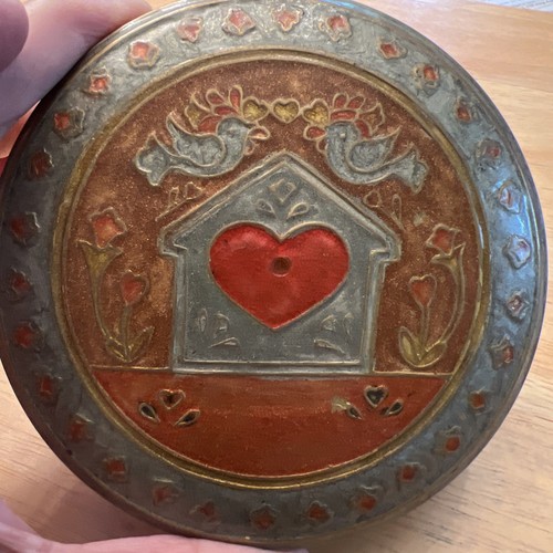 Pegatina de colección de latón macizo esmaltada corazones y palomas para inauguración de casa latón macizo - Imagen 9 de 9