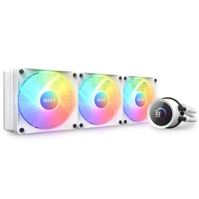 NZXT Kraken 360 RGB 360mm 3x120mm Lüfter Weiß TFT-LCD Display Aluminium Kupfer M
