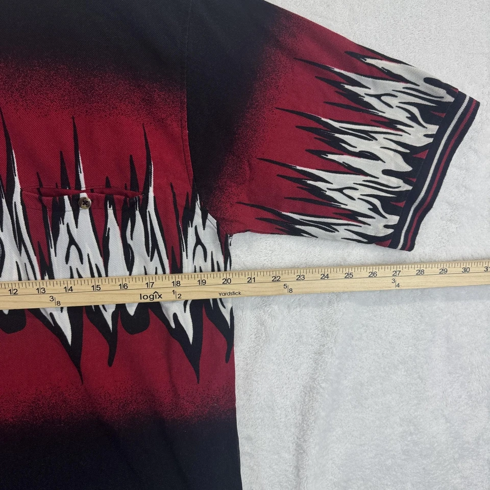 Camisa Polo Express Riders Para Hombre Mediana Negra Roja Gráfica Llama 100% Algodón Foto 4 de 4