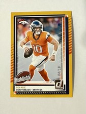Bo Nix GOLD /10 2025 Panini Donruss Rookies & Highlights #DRH-95 Denver Broncos