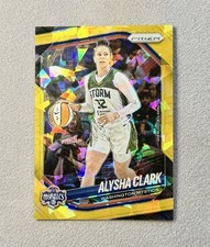 2025 Panini Prizm #129 - ALYSHA CLARK - GOLD ICE PRIZM - SSP   ** 08 / 10 **