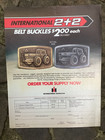 Rare Original IH International Harvester 2+2 Tractor Belt Buckle Promo Flyer