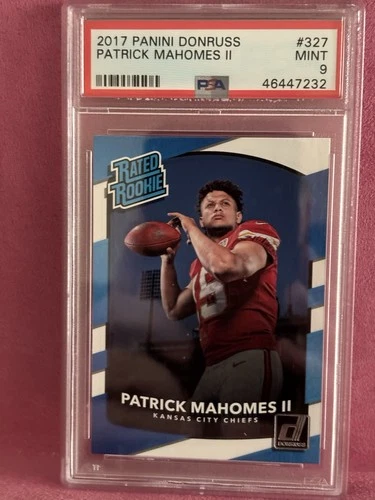 2017 Donruss Optic 🔥 Patrick Mahomes 🔥 Rated Rookie PSA 9 Mint 💎