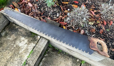 Vintage Large 48 Inch 2 Man Tree Saw Lumberjack Logging Saw Wall Art Farm Tool