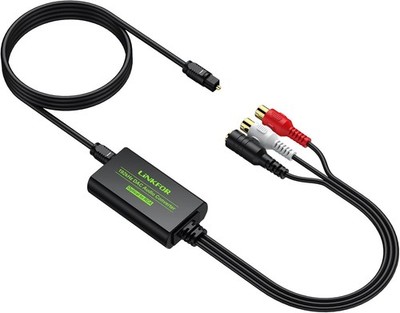 192kHz Optical to 3.5mm RCA Digital Audio Converter DAC with Amplification