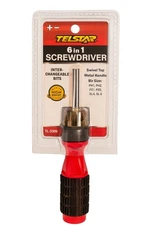 Telstar 6-in-1 Screwdriver | Interchangeable Bits | Swivel Top | TL-3309
