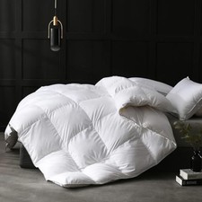 Down Feather Fibers Duvet Insert - Ultra-Soft Oversized King White/All Season