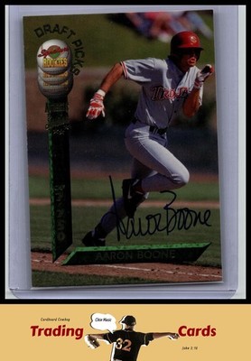 Aaron Boone 1994 Signature Rookies #62 Reds Autograph EX/NM #'d /7750
