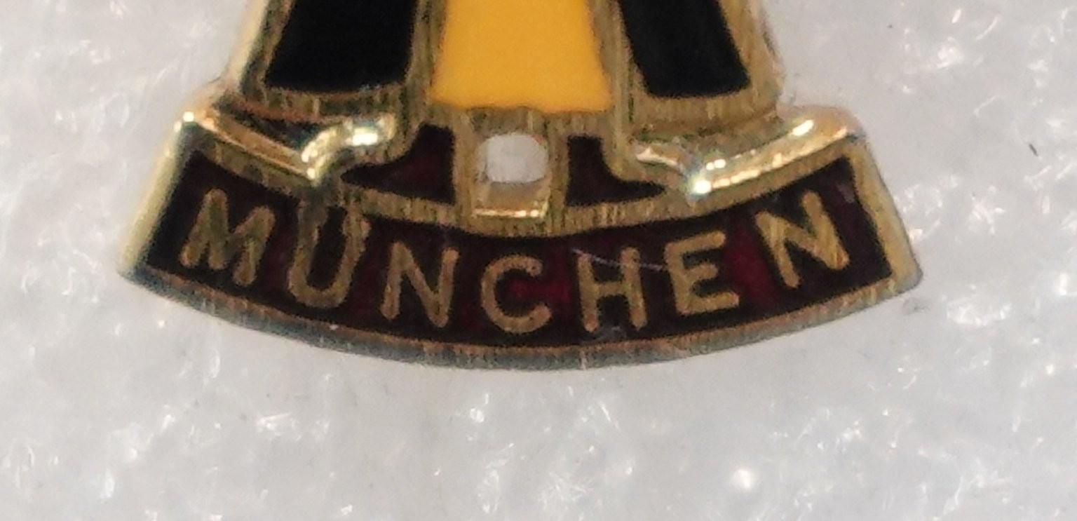 Munchen Religious Figure Pinback Button Cloaked Monk Design small