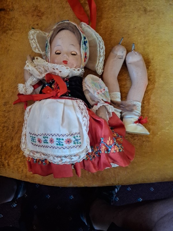 Vintage Polish 14 in all original doll 1945   composition