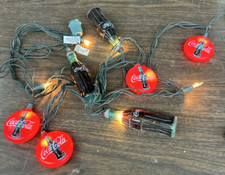 Ancien jeu de ficelles légères Coca Cola camping patio bouteilles distributeurs automatiques
