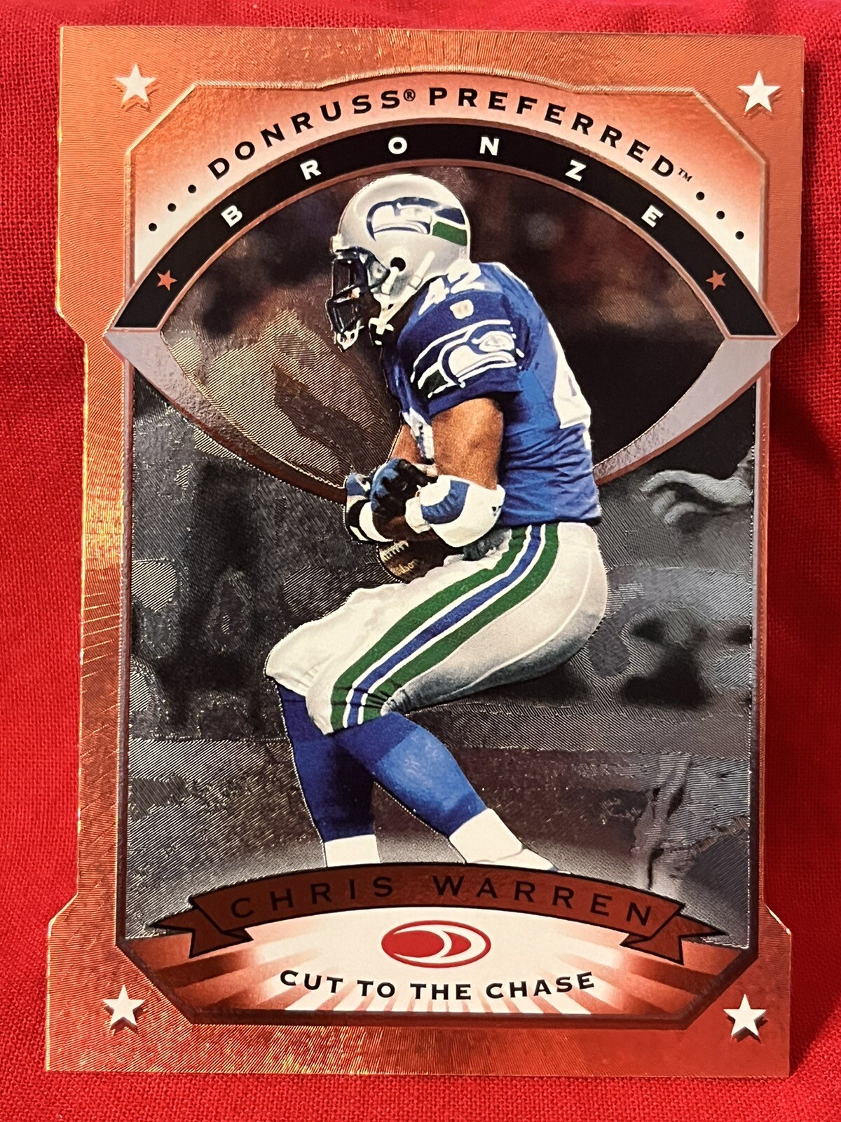 1997 Donruss Preferred Cut to the Chase Bronze Chris Warren #91 Seattle Seahawks