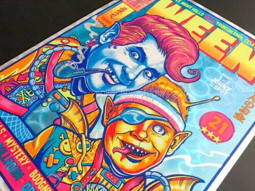 Zoltron Ween Colorado Denver Limited Holospaz Foil #/35 Gig Art Print Poster Set - Picture 4 of 12