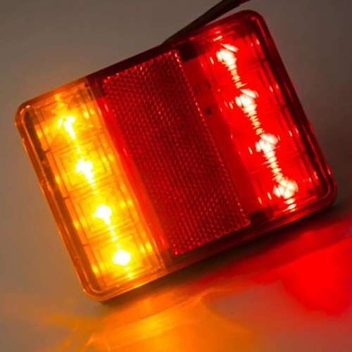 2X 24V Rear Stop LED Lights Tail Brake Indicator Lamp Van Trailer Truck Light - Picture 11 of 11