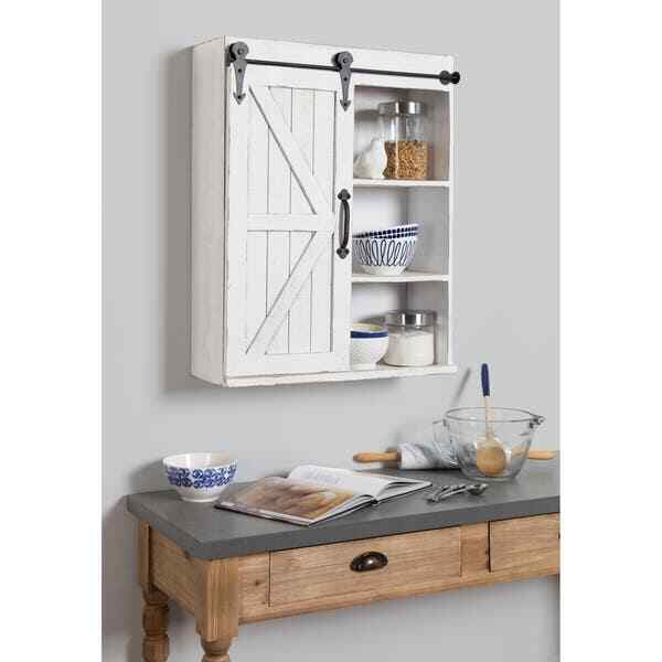 Wall Mounted Vintage Rustic Cabinet Solid Wood Storage Bathroom Shelving Shelves For Sale Online