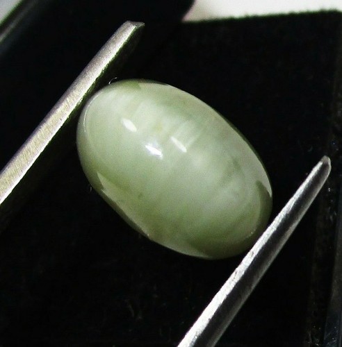 Piedras preciosas sueltas 100 % naturales ojo de gato 5,03 quilates certificadas con regalo gratis - Imagen 2 de 6