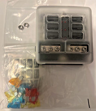 6 Way Car Boot Power Distribution 12-24V Blade Fuse Holder Box Block Panel Board