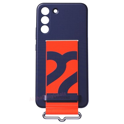 #ad Genuine Samsung Galaxy S22 Plus Silicone Cover Case with Strap Navy Blue $9.99