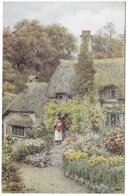 Cottages Selworthy Green von A R Quinton unbenutzt - Lachs 3046