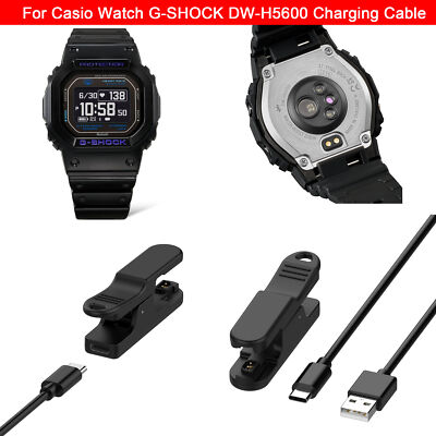 Charging Cable Adapter Charger Black For Casio G-SHOCK DW-H5600