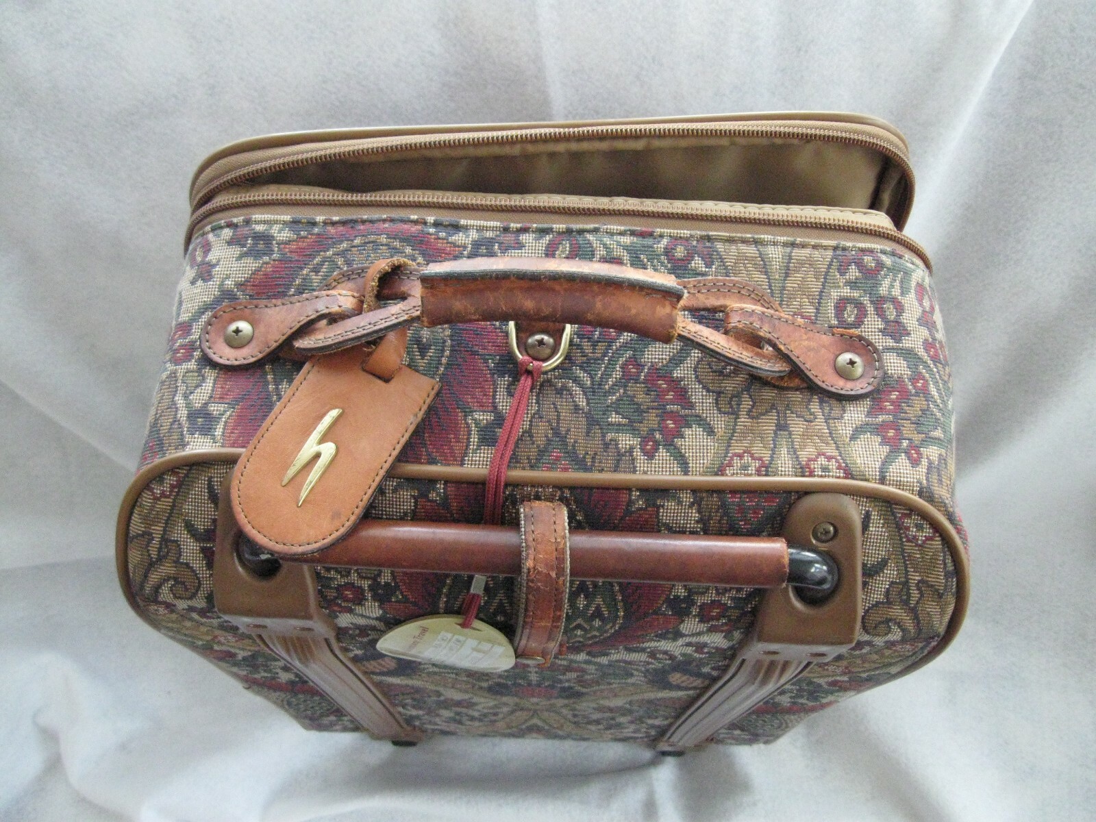 Hartmann Tapestry 2-wheeled  Leather Trimmed 22 Inch Suitcase&nbsp;