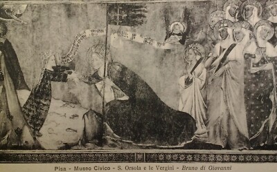 Pisa Italy Postcard Early 1900s Rare Sant'Orsola and Virgins Museum Giovanni 