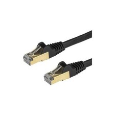 Image of StarTech CAT6a Ethernet Cable 1,8m Black Network Cable Snagless RJ45 Cable