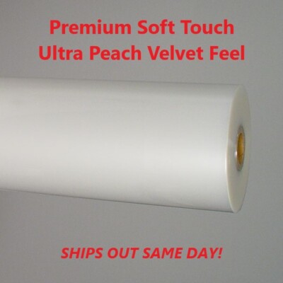 1.5 mil Soft Touch Peach Velvet Thermal Roll Laminating Film 12'' x 500', 1'' Core