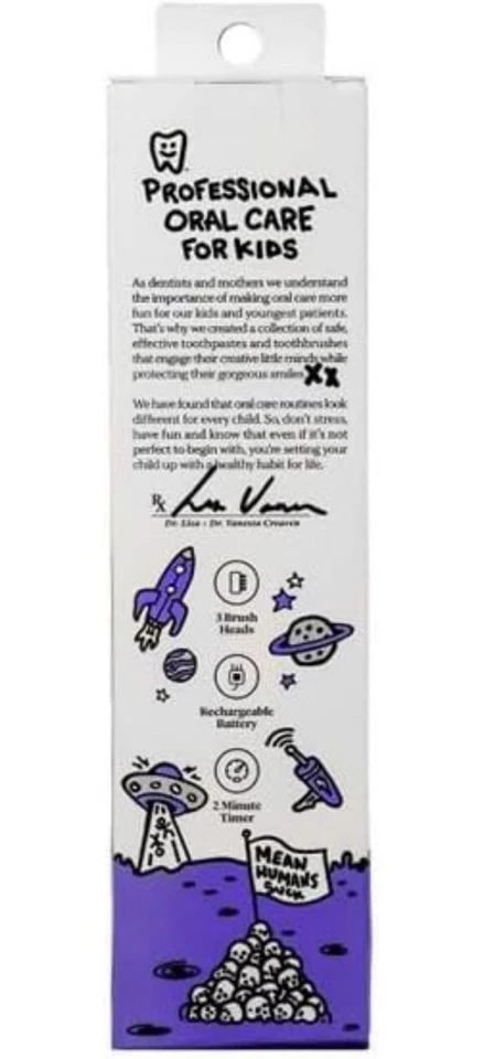 Cepillo de dientes eléctrico hecho por dentistas con 2 cabezales de repuesto y cargador púrpura Foto 4 de 4