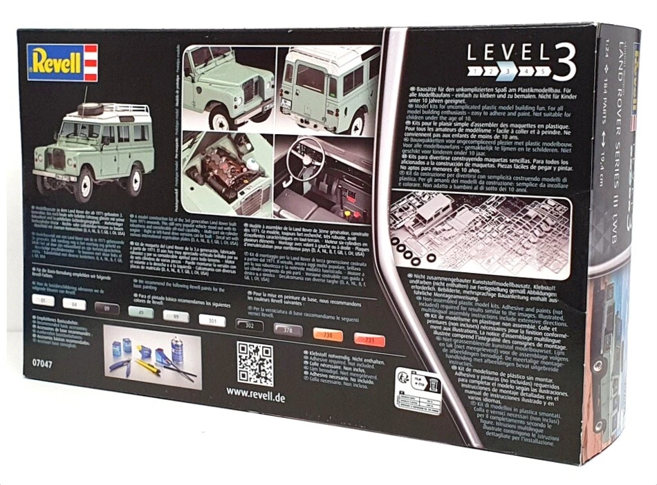 Revell 1/24 Scale Unbuilt Model Kit 07047 - Land Rover Series III LWB - Photo 2/4