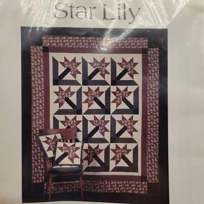 Thimbleberries Star Lily Quilt Pattern Single Pattern Flowers New