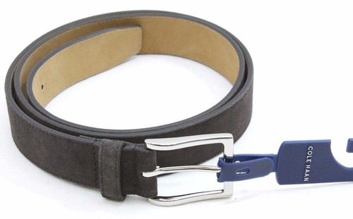 Cole Haan CHRM31024 Men's 35MM Chocolate Brown Suede Leather Belt Size 40 - NEW