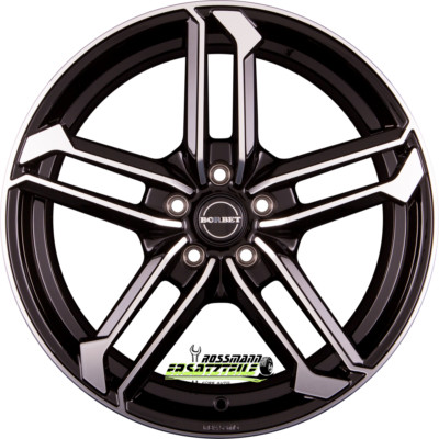 4x Borbet ATX black polished glossy 8.5x19 ET30 - LK5/112 ML66.5 Felge Alu