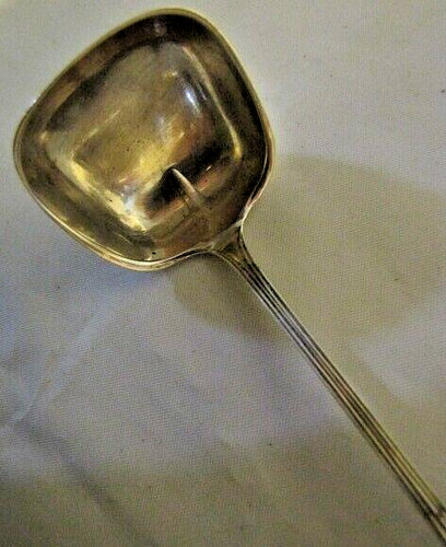 Mestolo per salsa panna piccolo vintage argento sterling 5 1/2" 26+ grammi - Foto 3 di 5