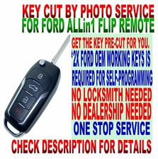 Laser Key Cut By Photo Gt-style Flip Remote For Ford Escape Focus Keyless Fob